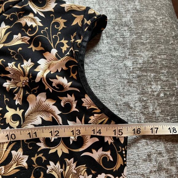 Karee top in women’s size black tan sleeveless blouse VTG 90s y2k - Picture 4 of 6